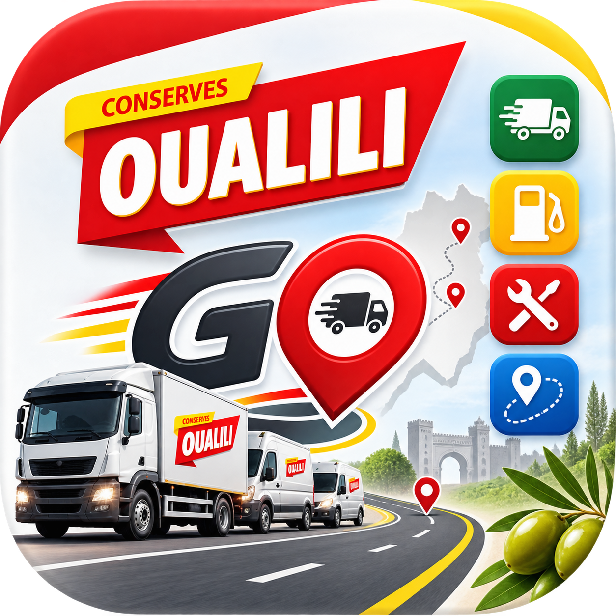 Flotte de livraison Oualili GO : camions, itinéraires et services logistiques